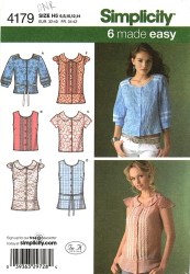 4179 6 EZ BUTTON BLOUSES SLVS OR NOT PATTERN 6-14